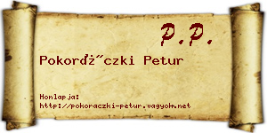 Pokoráczki Petur névjegykártya